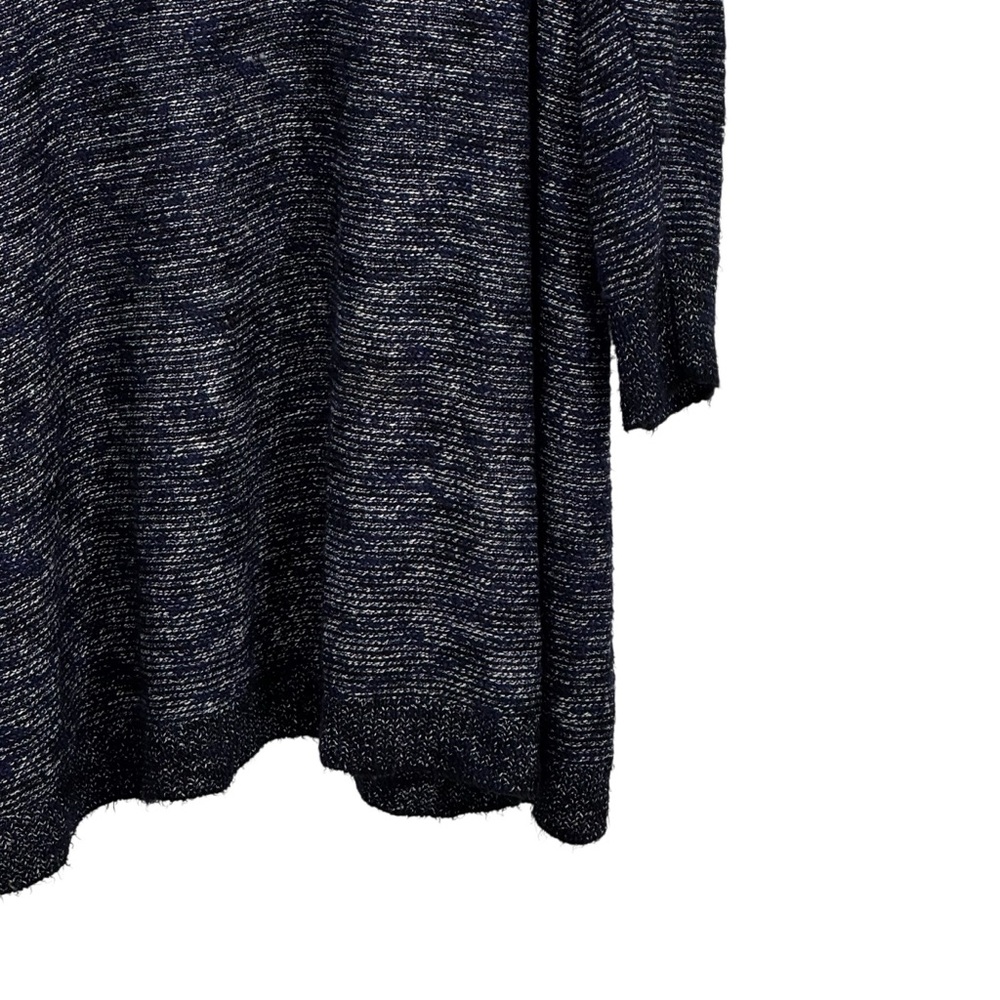 Women’s Eileen Fisher Size 1X Blue/White Linen/Viscose/Nylon Tunic LL Sweater - Picture 8 of 11